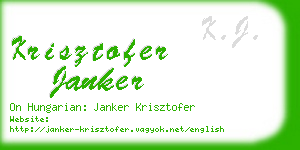 krisztofer janker business card